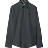 Burberry Slim Fit Cotton Shirt In Indigo