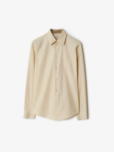 Burberry Slim Fit Cotton Shirt In Nutmeg