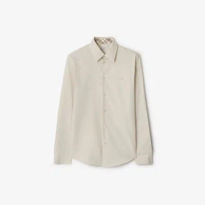 Burberry Slim Fit Cotton Shirt In Sail