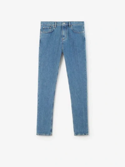 Burberry Slim Fit Jeans In Mid Blue