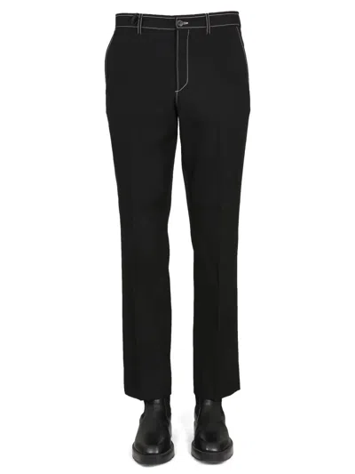 Burberry Straight-leg Tailored Trousers In Black
