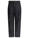 Burberry Indigo Jeans In Check Pattern Denim
