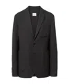 Burberry Slim-fit Wool Tailored Jacket In Black