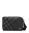 Burberry Slim Grid Cross-body Bag In Gray