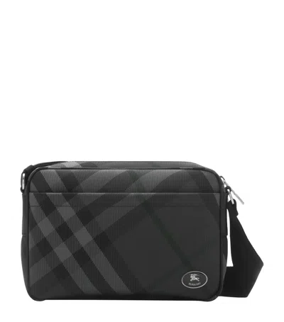 Burberry Slim Grid Cross-body Bag In Gray