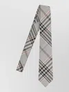 Burberry Slim Silk Tie Check Pattern Design In Pattern