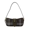 Burberry Printed Canvas Shoulder Bag In Black
