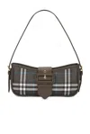 Burberry Printed Canvas Shoulder Bag In Black