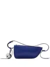 Burberry Sling Shield Bell-charm Shoulder Bag In Blue