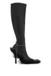 Burberry Lambskin Slinky Knee-high Boots 105 In Black