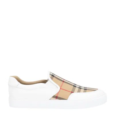 Burberry Slip On Signature In White