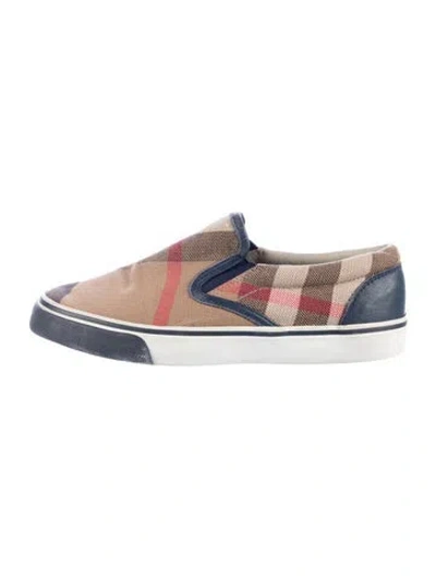 Pre-owned Burberry Kids' Slip On Sneakers In Neutrals