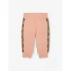 Burberry Slipper Pink Jackson Check Cotton-jersey Jogging Bottoms 6 Months - In Brown