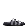 Burberry Checked Canvas Slides