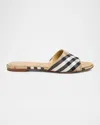 Burberry Sloane Check Flat Slide Sandals In Multi