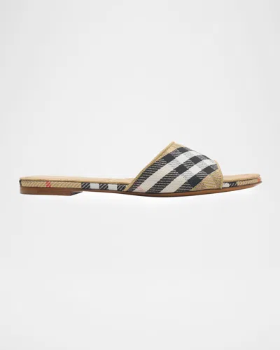 BURBERRY SLOANE CHECK SLIDES