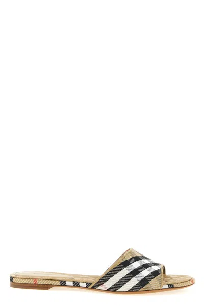 Burberry 'sloane' Slides In Sand