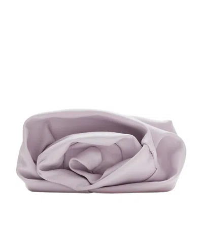 Burberry Slouch-body Flower-detailed Clutch Bag In Nude