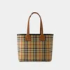 Burberry Sm London Tote Bag - Cotton - Brown In Brown
