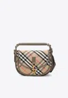 Burberry Small B Clip Checked Crossbody Bag