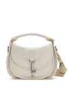 Burberry Clip Small Leather Messenger Bag In Neutrals
