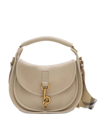 Burberry Small B Clip Messenger Bag In Brown