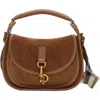 Burberry Small B Clip Messenger Bag In Brown