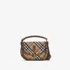 Burberry Small Messenger Check Shoulder Bag In Sand