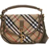 Burberry Small Messenger Check Shoulder Bag In Sand