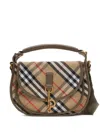 Burberry Small Handbag With Adjustable Strap And Check Pattern In Neutral