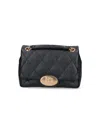 Burberry Quilted Chain Strap Crossbody Bag With Gold-tone Hardware In Black