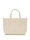 Burberry Small Bloomsbury Grained-leather Reversible Check Tote Bag In Neutral