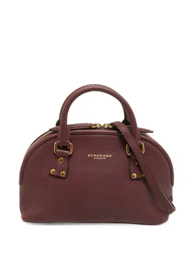 Pre-owned Burberry Small Bloomsbury Two-way Handbag In Purple