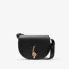 Burberry Small Bridle Logo Leather Crossbody Bag In Black
