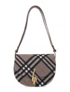 Burberry Compact Bridle Shoulder Bag With Adjustable Strap In Gray
