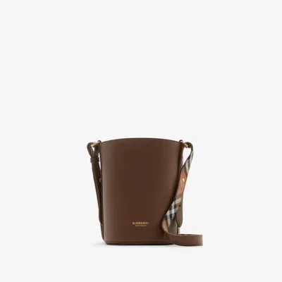 Burberry Small Bucket Bag In Brown
