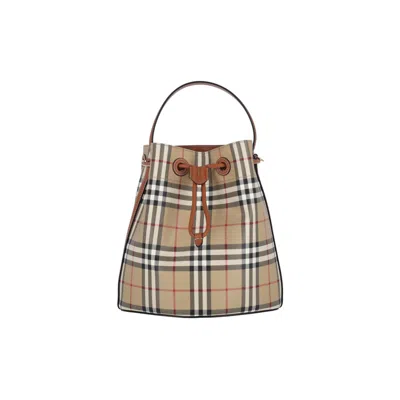 Burberry Small Bucket Bag Tb In Brown