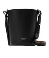 Burberry Medium Bucket Shoulder Bag In Black