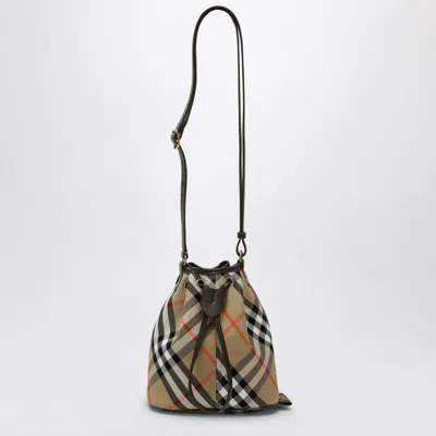 BURBERRY BURBERRY  SMALL BUCKET WITH SHOULDER STRAP CHECK