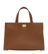 Burberry Small Calfskin Cotswolds Tote Bag In Brown