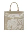 Burberry Small Equestrian Knight Tote Bag In Neutrals