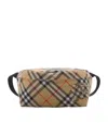 Burberry Check Pattern Messenger Bag With Adjustable Strap In Pattern