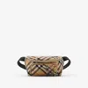Burberry Small Checked Belt Bag In Sand