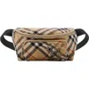 Burberry Small Checked Belt Bag In Sand
