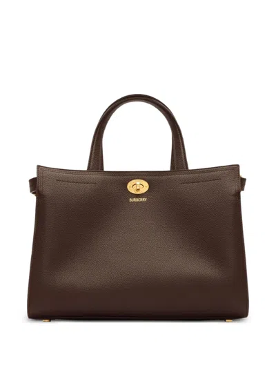 Burberry Small Check Cotswolds Tote Bag In Brown