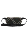 Burberry Small Check Equestrian Knight Belt Bag In Snug