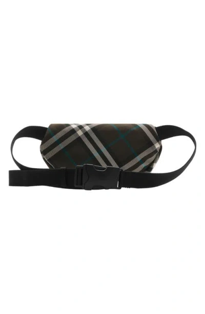 Burberry Small Check Equestrian Knight Belt Bag In Snug