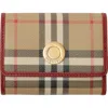 Burberry Compact Check Pattern Hand Purse And Cardholder In Brown