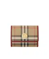 Burberry Small Check Book Wallet In Multi