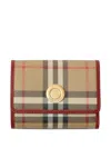 Burberry Small Check Folding Wallet In Pattern